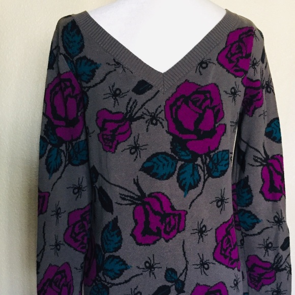 Betsey Johnson Rose Spider Sweater Dress - Picture 5 of 7
